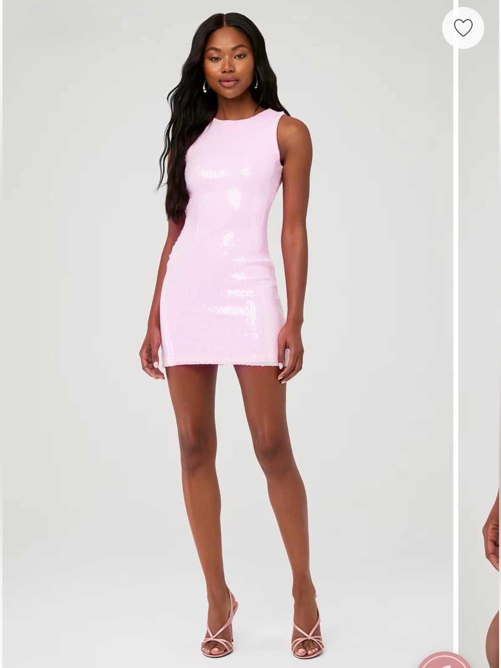 Rare London Pink Sequin Sleeveless Mini Dress